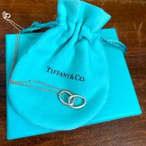 Tiffany & Co. Sterling Silver Interlocking Circles Necklace with Box!